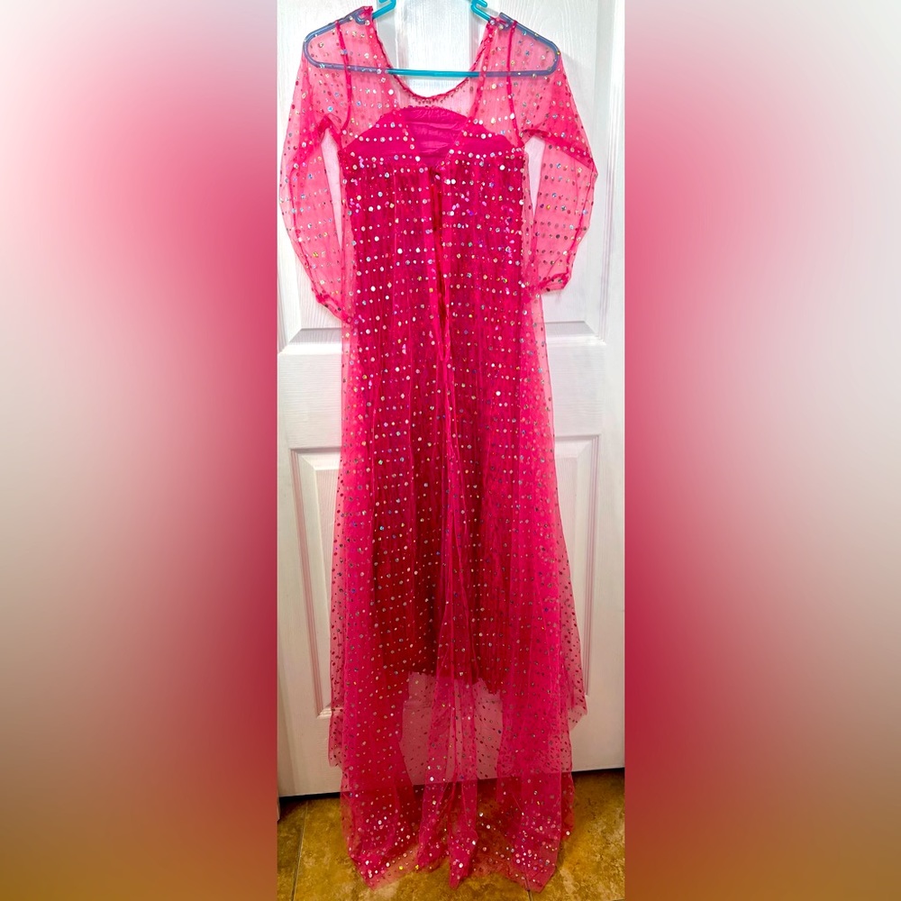Child Size 10 Pink Princess Dress with Sequins
